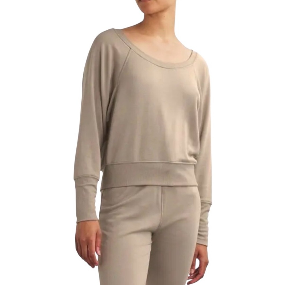 Splits59 Indy Dolman Fleece Sweatshirt in tan size XS excellent condition